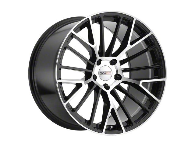 Cray Astoria Gloss Black with Mirror Cut Face Wheel; Rear Only; 20x11 (97-04 Corvette C5)