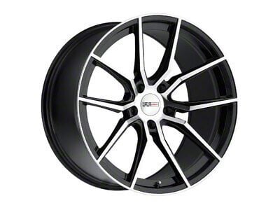 Cray Spider Gloss Black with Mirror Cut Face Wheel; 19x11 (97-04 Corvette C5)