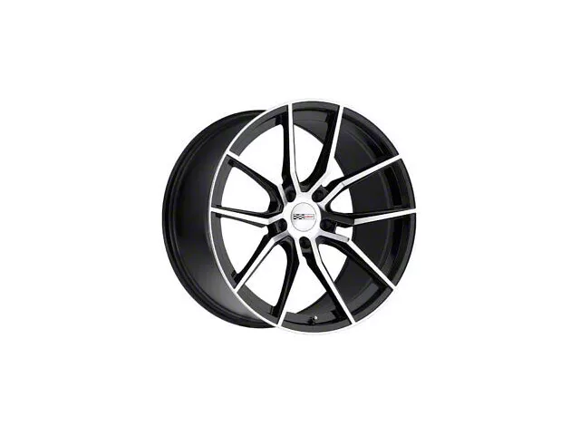 Cray Spider Gloss Black with Mirror Cut Face Wheel; 19x11 (97-04 Corvette C5)