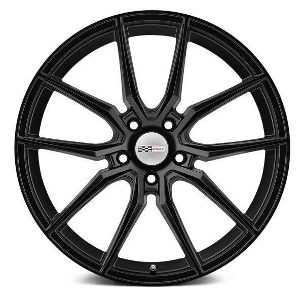 Cray Corvette Spider Matte Black Wheel; 19x10.5; 65mm Offset
