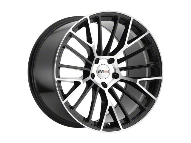 Cray Astoria Gloss Black with Mirror Cut Face Wheel; Rear Only; 20x11 (05-13 Corvette C6 Base)