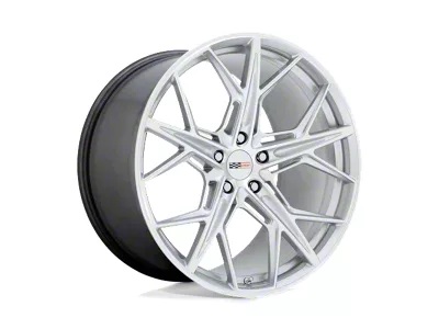 Cray Hammerhead Gloss Silver with Mirror Cut Face Wheel; Front Only; 18x9; 50mm Offset (05-13 Corvette C6 Base)