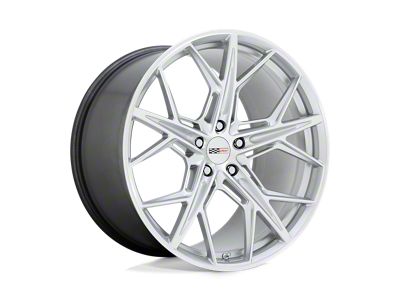 Cray Hammerhead Gloss Silver with Mirror Cut Face Wheel; Rear Only; 21x12 (20-24 Corvette C8, Excluding Z06)