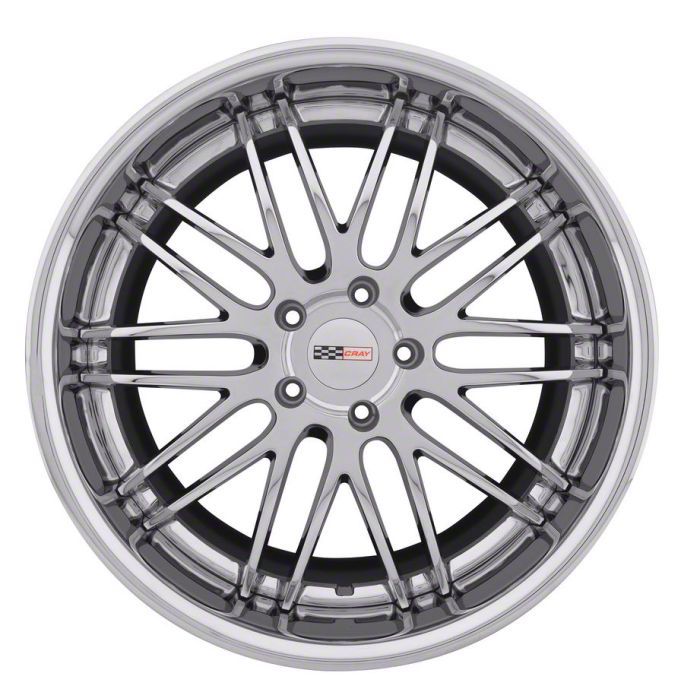 Cray Corvette Hawk Chrome Wheel; Rear Only; 18x10.5; 65mm Offset