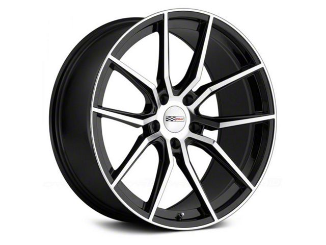 Cray Spider Gloss Black with Mirror Cut Face Wheel; 19x10.5 (05-13 Corvette C6 Base)