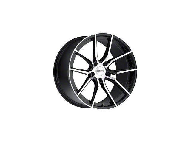 Cray Spider Gloss Black with Mirror Cut Face Wheel; 19x11 (05-13 Corvette C6 Base)