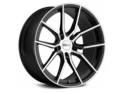 Cray Spider Gloss Black with Mirror Cut Face Wheel; 19x9.5; 56mm Offset (14-19 Corvette C7 Grand Sport, Stingray)