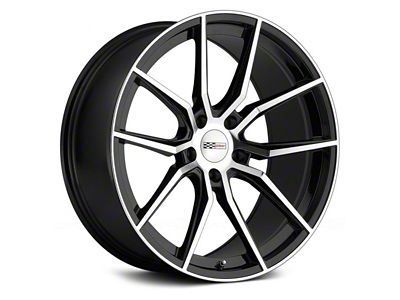 Cray Spider Gloss Black with Mirror Cut Face Wheel; Rear Only; 20x11 (14-19 Corvette C7 Stingray)