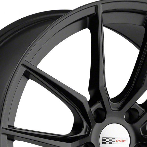 Cray Corvette Spider Matte Black Wheel; 19x10.5; 65mm Offset