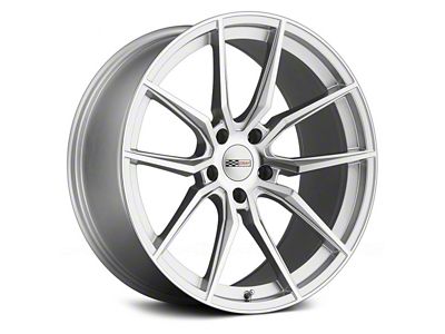 Cray Spider Silver with Mirror Cut Face Wheel; Rear Only; 20x11; 76mm Offset (14-19 Corvette C7 Stingray)