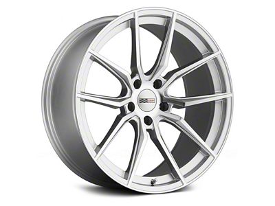 Cray Spider Silver with Mirror Cut Face Wheel; Rear Only; 20x11 (14-19 Corvette C7 Stingray)