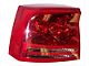 Tail Light; Chrome Housing; Red Lens; Driver Side (06-08 Charger)