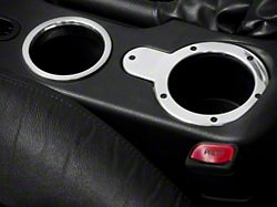 SpeedForm Modern Billet Cup Holder Bezel; Polished (01-04 Mustang)