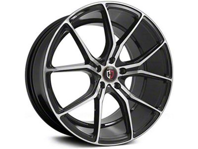Curva Concepts C42 Gloss Black Machined Wheel; Rear Only; 20x10; 25mm Offset (10-15 Camaro)
