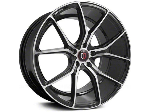 Curva Concepts C42 Gloss Black Machined Wheel; Rear Only; 20x10 (10-15 Camaro)