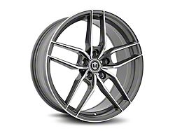 Curva Concepts CFF25 Gunmetal Machine Face Wheel; Rear Only; 20x10; 40mm Offset (10-14 Mustang)