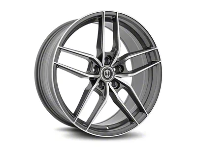 Curva Concepts CFF25 Gunmetal Machine Face Wheel; Rear Only; 20x10; 40mm Offset (10-14 Mustang)