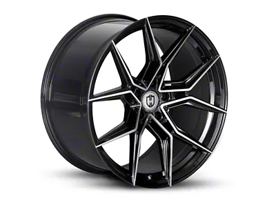 Curva Concepts CFF43 Gloss Black Machine Face Wheel; 20x8.5; 35mm Offset (15-23 Mustang)