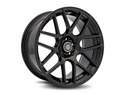 Curva Concepts C7 Gloss Black Wheel; 18x8; 35mm Offset (79-93 Mustang w/ 5-Lug Conversion)