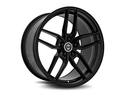 Curva Concepts CFF25 Gloss Black Wheel; 18x9.5; 35mm Offset (79-93 Mustang w/ 5-Lug Conversion)