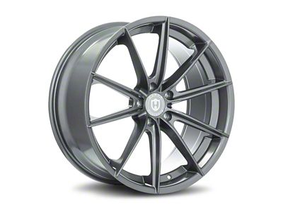 Curva Concepts CFF46 Gunmetal Wheel; 18x9.5; 35mm Offset (79-93 Mustang w/ 5-Lug Conversion)