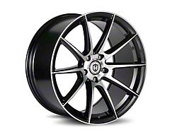 Curva Concepts CFF72 Gloss Black Machined Wheel; 19x8.5; 35mm Offset (79-93 Mustang w/ 5-Lug Conversion)
