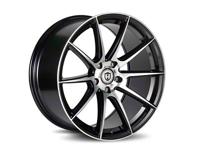 Curva Concepts CFF72 Gloss Black Machined Wheel; 19x8.5; 35mm Offset (79-93 Mustang w/ 5-Lug Conversion)