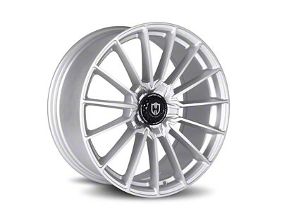 Curva Concepts CFF75 Silver Machined Face with Satin Lacquer Wheel; 19x8.5; 35mm Offset (79-93 Mustang w/ 5-Lug Conversion)