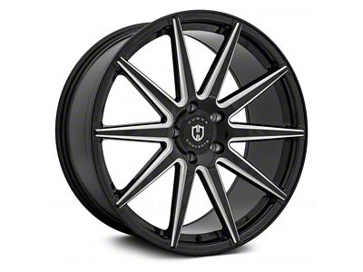 Curva Concepts C49 Gloss Black Milled Wheel; Rear Only; 22x10.5; 40mm Offset (08-23 RWD Challenger, Excluding Widebody)
