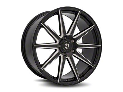 Curva Concepts C49 Gloss Black Milled Wheel; 22x9; 15mm Offset (08-23 RWD Challenger, Excluding Widebody)