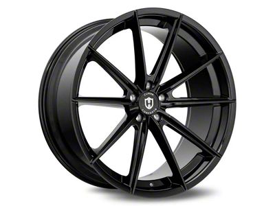 Curva Concepts CFF46 Gloss Black Wheel; Rear Only; 22x10.5; 25mm Offset (08-23 RWD Challenger, Excluding Widebody)