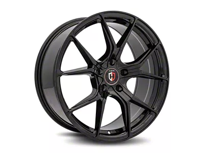 Curva Concepts C42 Gloss Black Wheel; Front Only; 19x8.5; 35mm Offset (20-26 Corvette C8 Stingray)