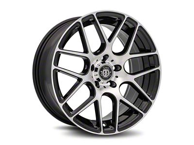 Curva Concepts C7 Gloss Black Machine Face Wheel; Front Only; 19x9.5; 25mm Offset (20-26 Corvette C8 Stingray)