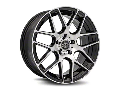 Curva Concepts C7 Gloss Black Machine Face Wheel; Front Only; 19x9.5; 40mm Offset (20-26 Corvette C8 Stingray)