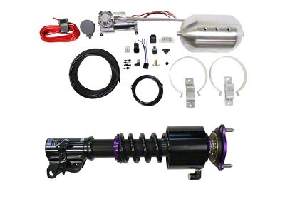 D2 Racing RS Series Coil-Over Kit with Front Air Cups and Silver Control System (07-23 AWD Charger)