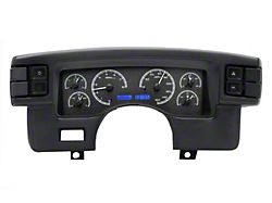 Dakota Digital VHX Instrument Gauge System; Black Alloy Face with Blue Display (90-93 Mustang)