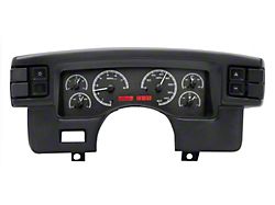 Dakota Digital VHX Instrument Gauge System; Black Alloy Face with Red Display (90-93 Mustang)