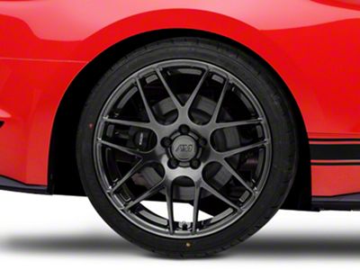 AMR Dark Stainless Wheel; Rear Only; 20x10; 48mm Offset (15-23 Mustang GT, EcoBoost, V6)