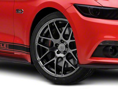AMR Dark Stainless Wheel; 20x8.5; 30mm Offset (15-23 Mustang GT, EcoBoost, V6)