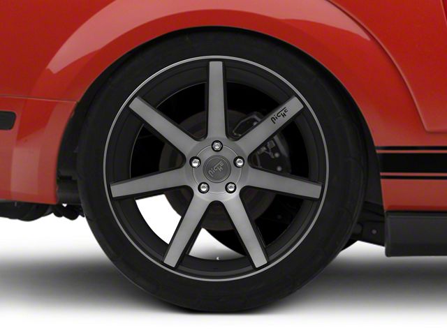 Niche Verona Double Dark Wheel; Rear Only; 20x10 (05-09 Mustang)