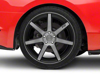Niche Verona Double Dark Wheel; Rear Only; 20x10; 40mm Offset (15-23 Mustang GT, EcoBoost, V6)