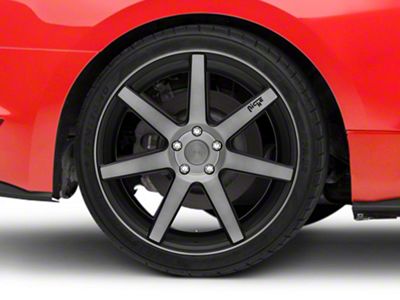 Niche Verona Double Dark Wheel; Rear Only; 20x10 (15-23 Mustang GT, EcoBoost, V6)