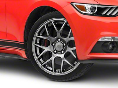 AMR Dark Stainless Wheel; 18x9 (15-23 Mustang EcoBoost w/o Performance Pack, V6)