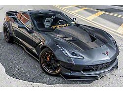 Darwin Pro Aero BKSS Style Hood; Carbon Fiber (15-19 Corvette C7 Grand Sport, Z06)