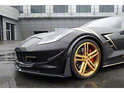 Darwin Pro Aero Front Fender Flares; Carbon Fiber (14-19 Corvette C7, Excluding ZR1)