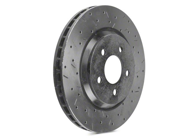DBA 4000 Series XS Cross Drilled and Slotted Rotors; Front Pair (05-10 Mustang GT; 11-14 Mustang V6)