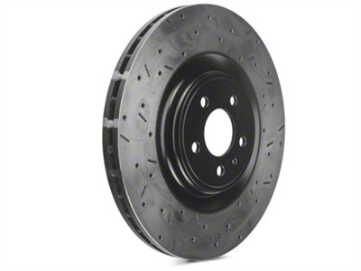 DBA 4000 Series XS Gold Cross Drilled and Slotted Rotors; Front Pair (13-14 Mustang GT500)