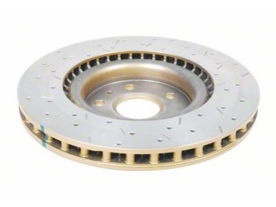 DBA 4000 Series XS Gold Cross Drilled and Slotted Rotor; Front (10-15 Camaro SS)