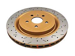 DBA 4000 Series XS Gold Cross Drilled and Slotted Rotor; Rear (10-15 Camaro SS; 12-23 Camaro ZL1)