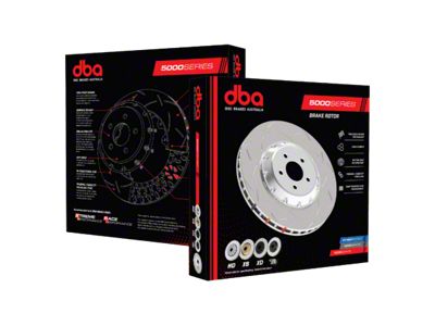 DBA 5000 Series XS Cross Drilled and Slotted Rotor Ring; Front (10-15 Camaro SS, Z/28, ZL1)